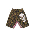 CAMO PLAID SKULL CROPPED PANTS