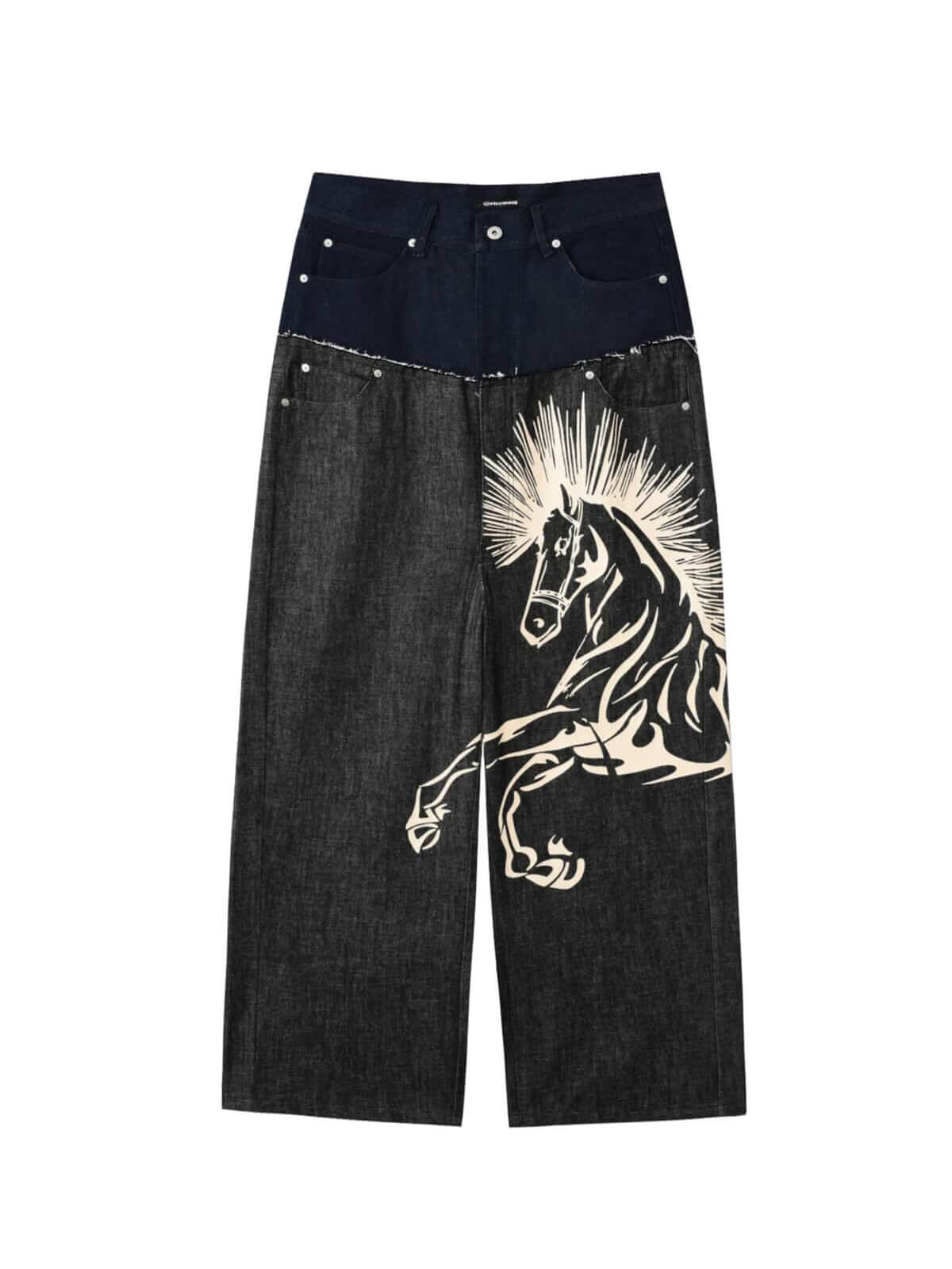 DUAL WAIST PUNK HORSE JEANS