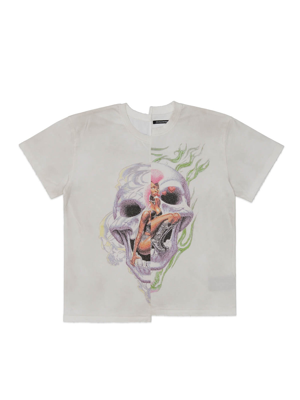 ASYMMETRIC HEART SKULL T-SHIRT