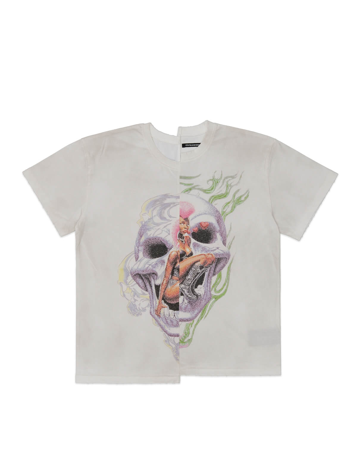 ASYMMETRIC HEART SKULL T-SHIRT
